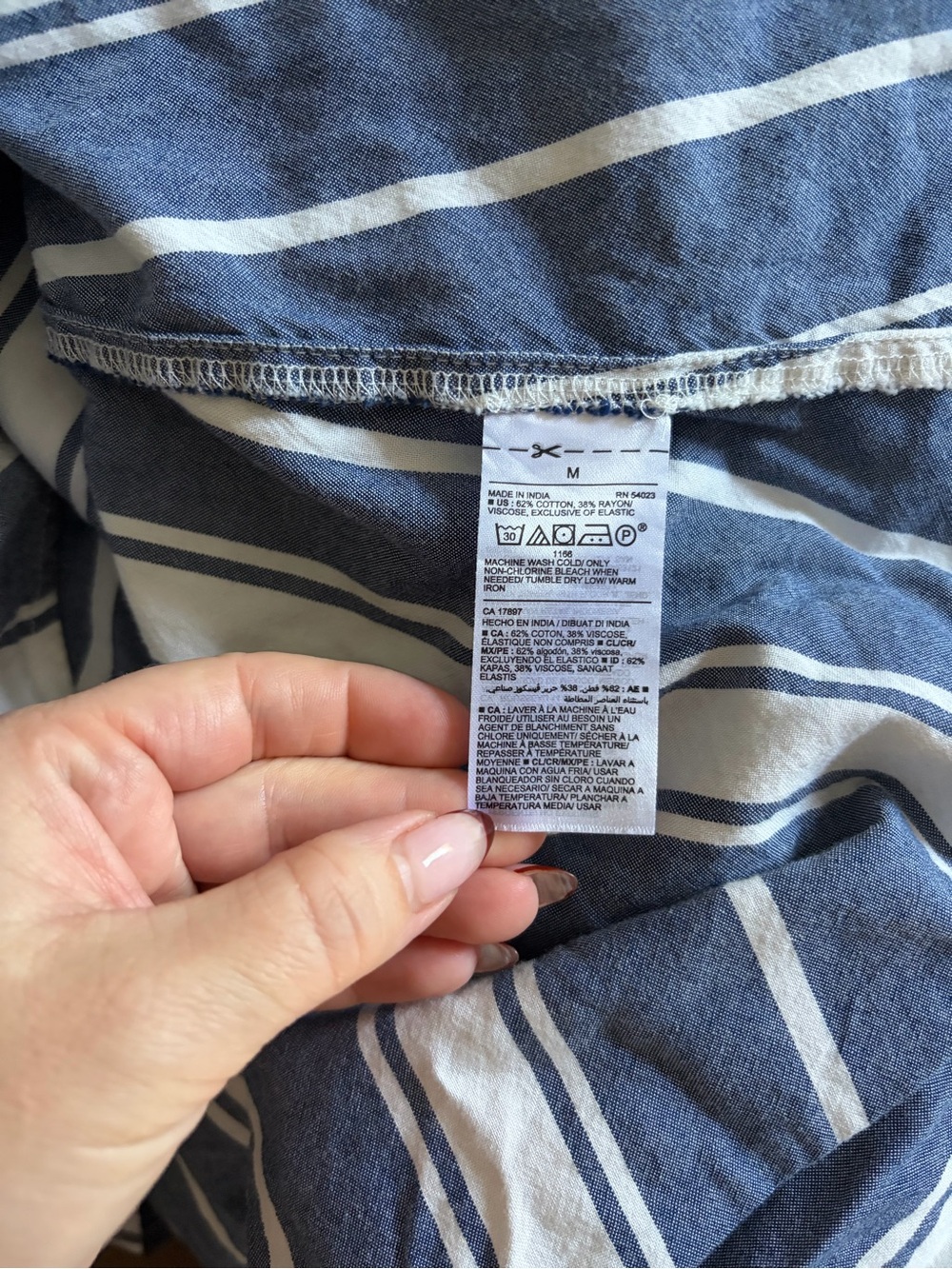 OLD NAVY Smocked Fit & Flare Striped Cami Midi Dress (M) - Picture 5 of 6